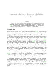 Amenability of actions on the boundary of a building - Département ...