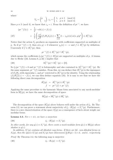 Mock-modular forms of weight one - UCLA Department of Mathematics