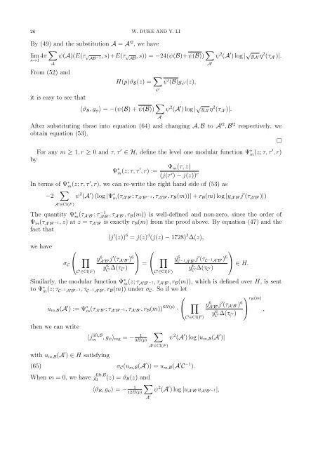 Mock-modular forms of weight one - UCLA Department of Mathematics