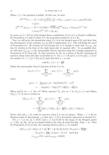 Mock-modular forms of weight one - UCLA Department of Mathematics