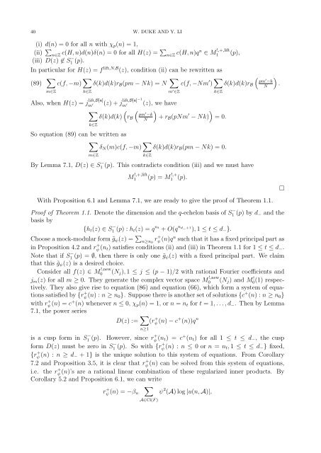 Mock-modular forms of weight one - UCLA Department of Mathematics