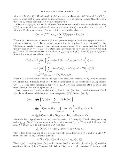 Mock-modular forms of weight one - UCLA Department of Mathematics