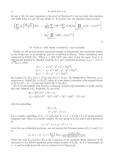 Mock-modular forms of weight one - UCLA Department of Mathematics