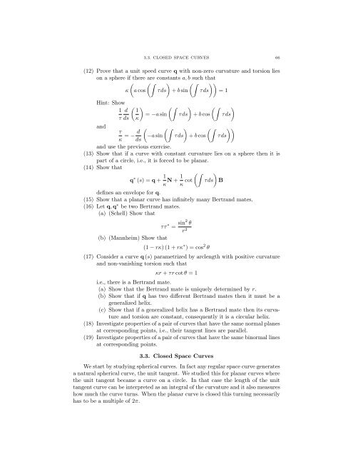 Lecture Notes for 120 - UCLA Department of Mathematics