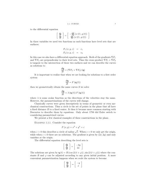 Lecture Notes for 120 - UCLA Department of Mathematics
