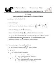 Mathematisches Denken und Lehren 1