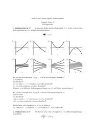 Analysis und Lineare Algebra für Informatiker ¨Ubungen Woche 12 ...