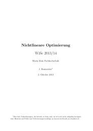 Nichtlineare Optimierung WiSe 2013/14