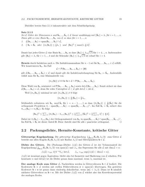 Gitter und Kryptographie - Goethe-Universität