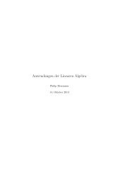 Anwendungen der Linearen Algebra - Universität Hamburg