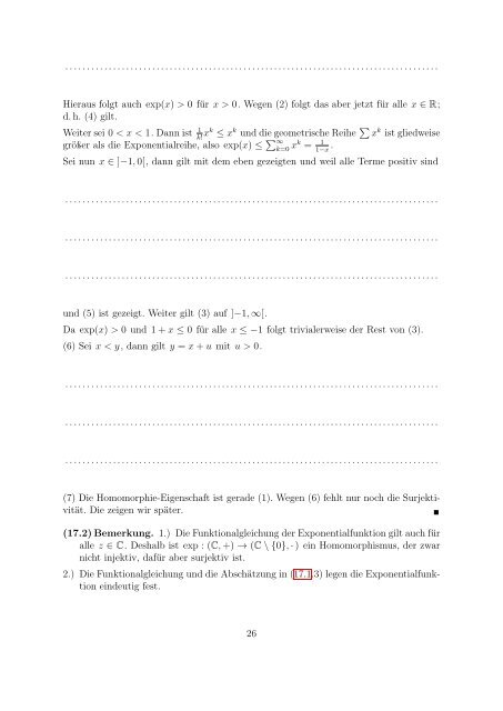 17 Exponentialfunktion und Logarithmus