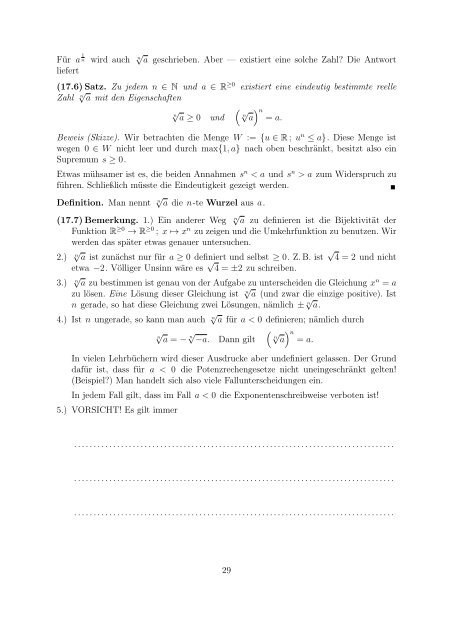 17 Exponentialfunktion und Logarithmus