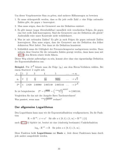 17 Exponentialfunktion und Logarithmus