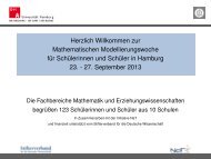 Mathematischen Modellierungswoche - Fachbereich Mathematik