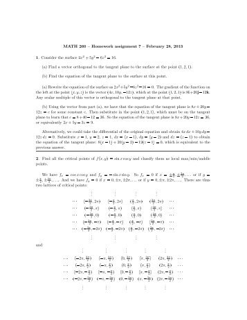 Homework 7 solutions - Penn Math