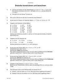 Dreiecke konstruieren und berechnen - Mathe-Physik-Aufgaben