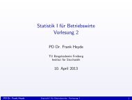 Statistik I für Betriebswirte Vorlesung 2