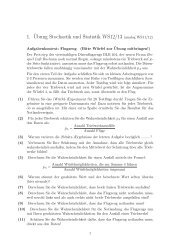 1.¨Ubung Stochastik und Statistik WS12/13 (analog WS11/12)