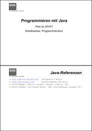 Programmieren mit Java Java-Referenzen