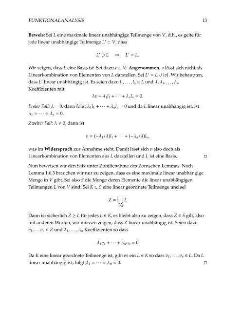 Funktionalanalysis - Mathematik