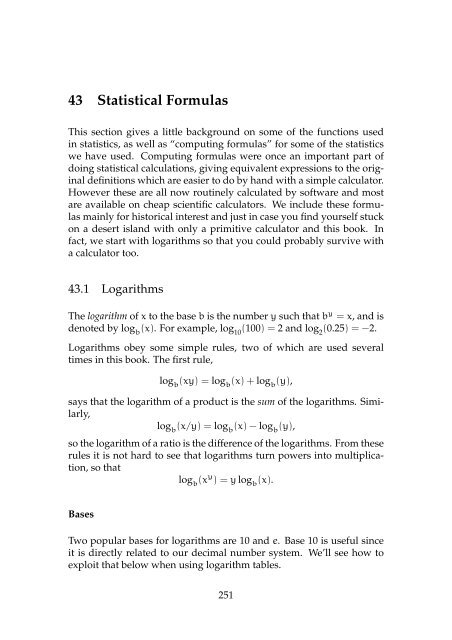 Logarithms