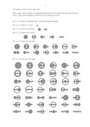 1 Arranging circles on the same line How many ways to draw n ...