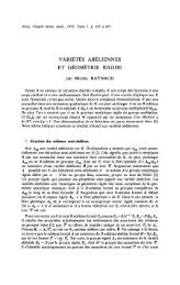 VARIÉTÉS ABÉLIENNES ET GÉOMÉTRIE RIGIDE