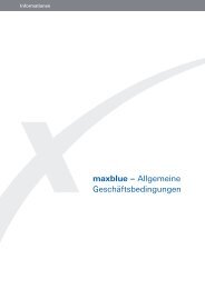 maxblue – Allgemeine Geschäftsbedingungen