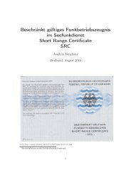Short Range Certificate - Fachhochschule Stralsund