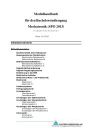 gültig ab WS 2013/14 - im Fachbereich Maschinenbau