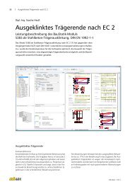 Ausgeklinktes Trägerende nach EC 2 - mb AEC Software GmbH