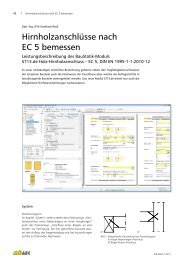 Hirnholzanschlüsse nach EC 5 bemessen - mb AEC Software GmbH
