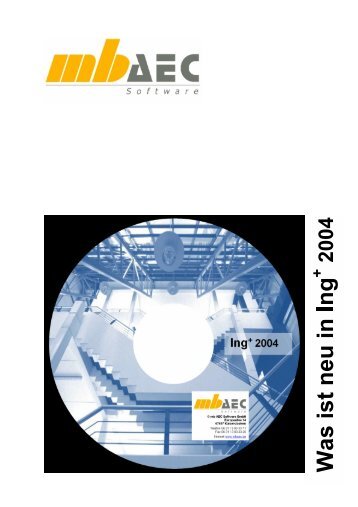 Download "Was ist neu - Ing + 2004" - mb AEC Software GmbH