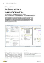 Erdbebensichere Aussteifungswände - mb AEC Software GmbH