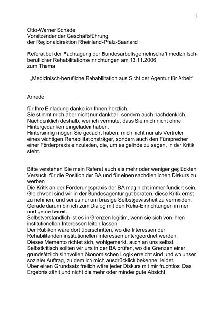 37 kB Inhalt: Referat von Otto-Werner - Bundesarbeitsgemeinschaft ...