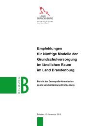 Bericht - Ministerium fÃ¼r Bildung, Jugend und Sport - Brandenburg.de