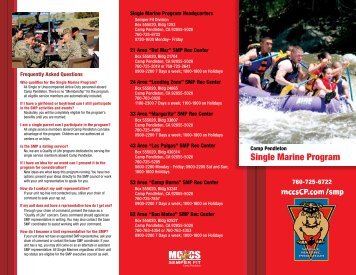 SMP Brochure - MCCS Camp Pendleton