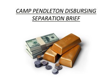 disbursing separation brief - MCCS Camp Pendleton