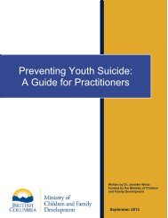 Preventing Youth Suicide: A Guide for Practitioners - Ministry of ...