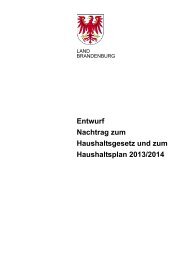 Entwurf Nachtragshaushalt 2013-2014.pdf - Ministerium der Finanzen