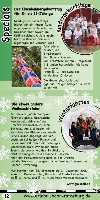 Flyer2011 - der Erlebnisbahn Ratzeburg