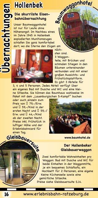 Flyer2011 - der Erlebnisbahn Ratzeburg