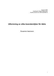 Utformning av olika boendemiljöer för äldre - Medicinska fakulteten ...