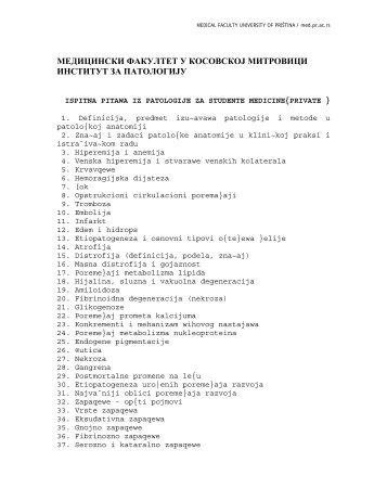 PATOLOGIJA - ispitna pitanja - Medicina.pdf