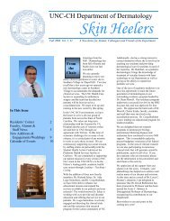 Skin Heelers - School of Medicine - University of North Carolina at ...