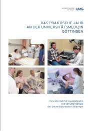 Das Praktische Jahr an Der UniversitätsmeDizin GöttinGen