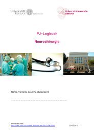 PJâ€“Logbuch Neurochirurgie - UniversitÃ¤t Rostock