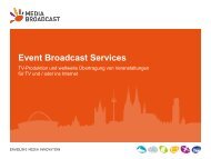 Event Broadcast Services - MEDIA BROADCAST