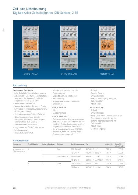 Produktkatalog Theben AG 2014/15: Energie sparen – Komfort erhöhen.