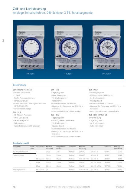 Produktkatalog Theben AG 2014/15: Energie sparen – Komfort erhöhen.